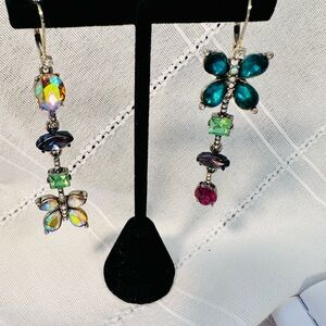 Elegant Multicolor Butterfly Dangle Earrings